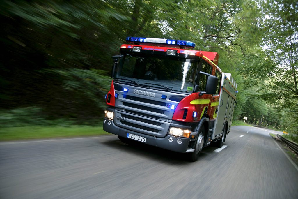 Scania P 340 4x2 CrewCab fire engine Euro 3. Belgium Photo: Carl-Erik Andersson 2005