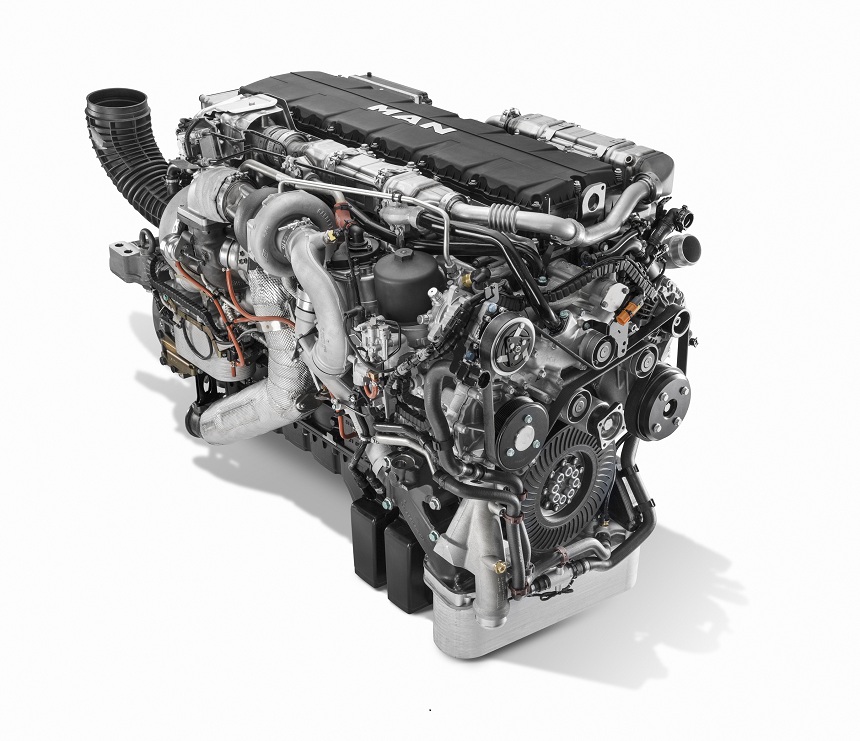 Motor MAN D3876 con seis cilindros e inyección de 15.2 litros se ofrecerá con 520, 560 o 640 CV. Con un máximo de 3000 Nm y disponible desde 930 rpm. 