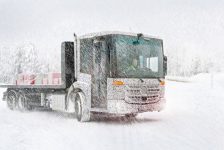 Camiones Mercedes sobre el hielo