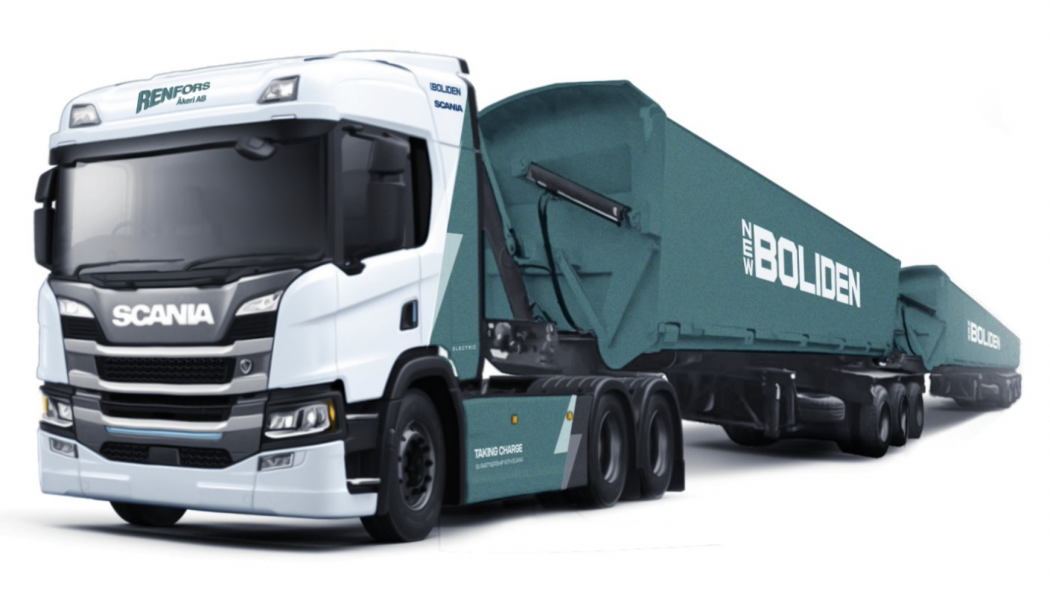 Boliden compra un camión eléctrico Scania de 74 toneladas