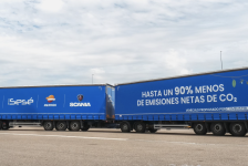Sesé, Repsol, Volkswagen Navarra y Scania – primer duotráiler propulsado por combustible renovable